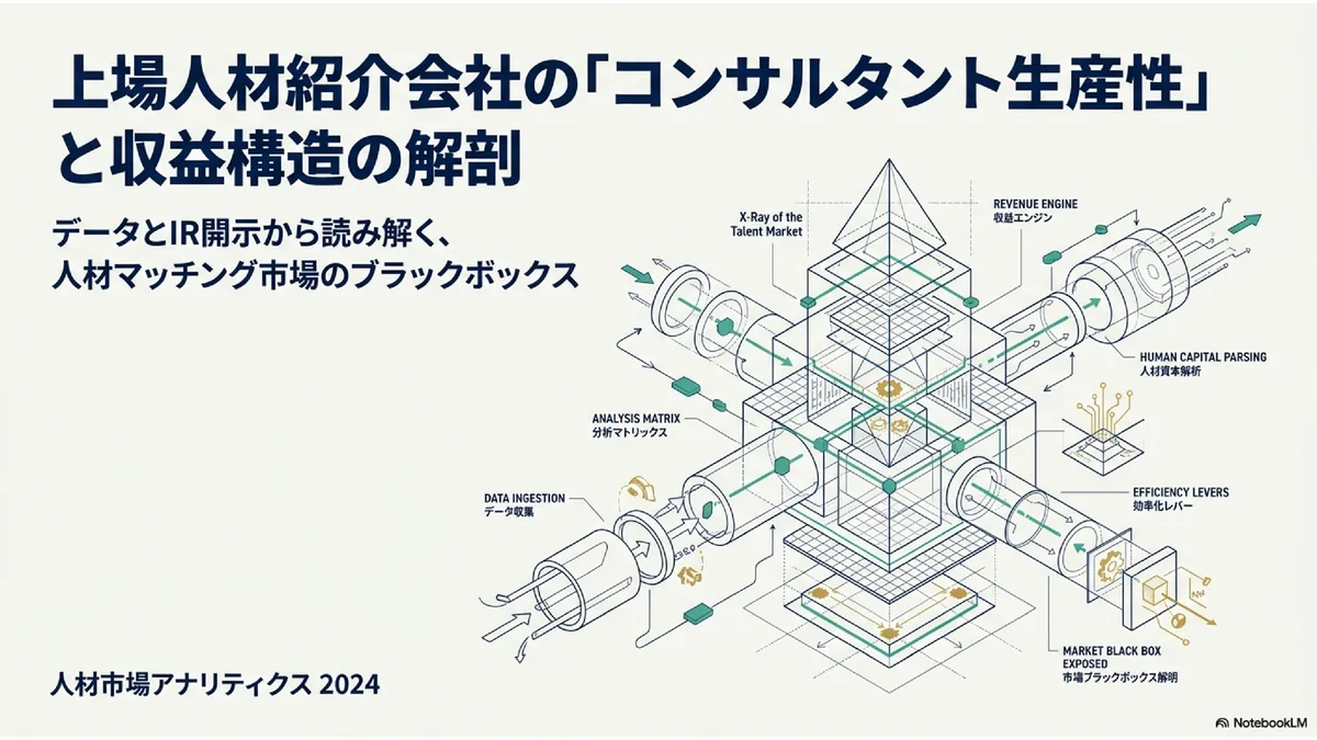 上場人材紹介会社の「コンサルタント生産性」と収益構造の解剖