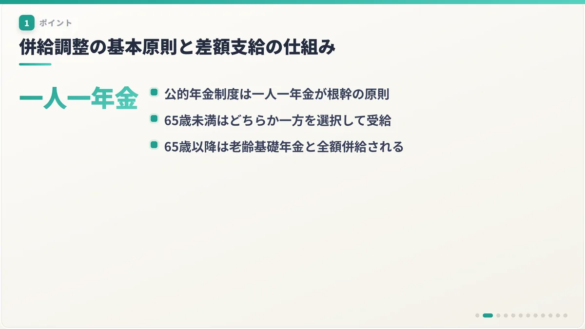 併給調整の基本原則と差額支給の仕組み