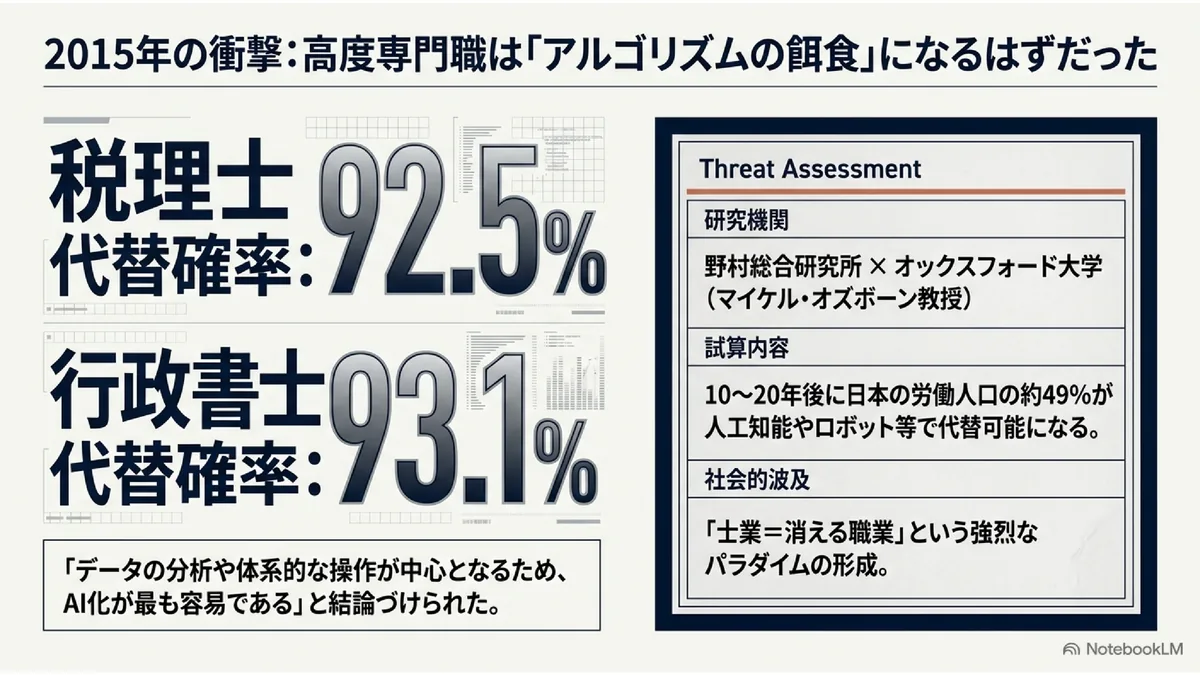 2015年の衝撃:高度専門職は「アルゴリズムの餌食」になるはずだった