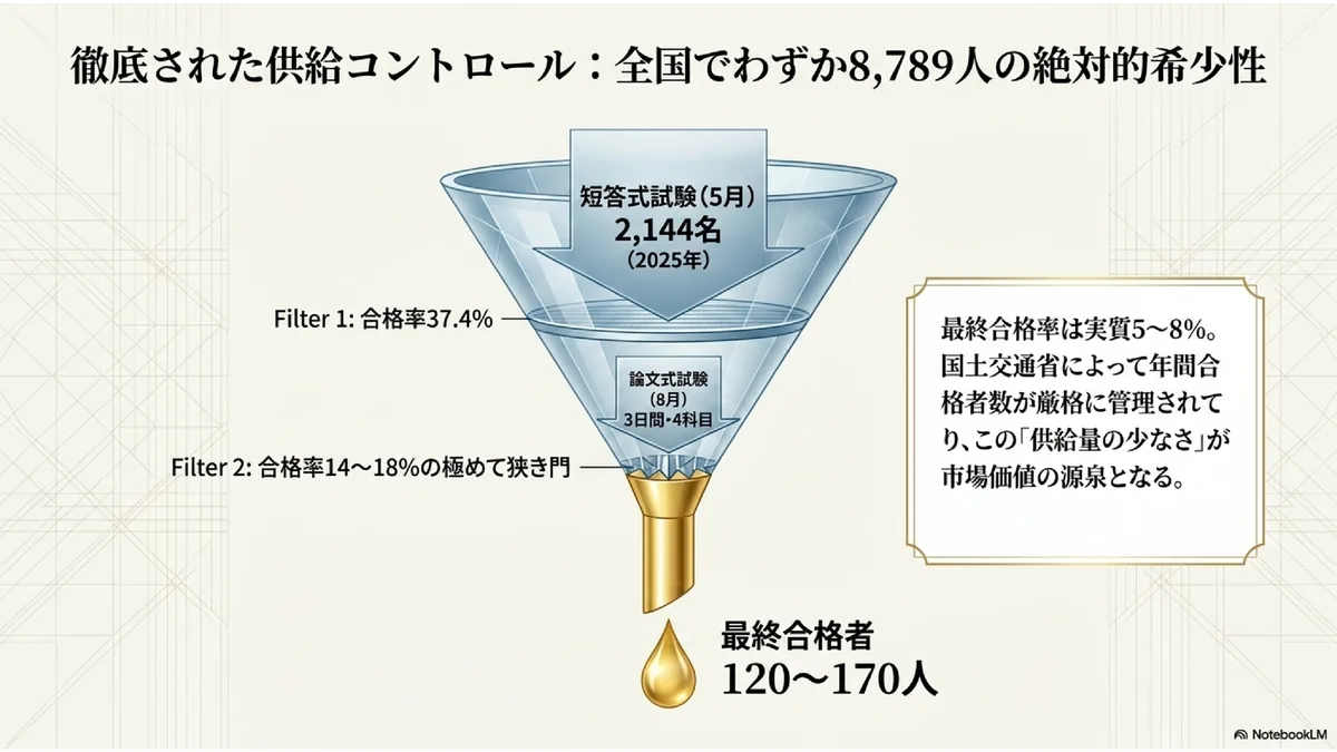 徹底された供給コントロール：全国でわずか8,789人の絶対的希少性
