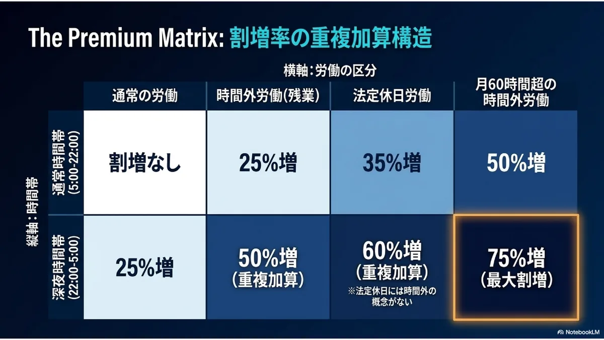 The Premium Matrix: 割増率の重複加算構造