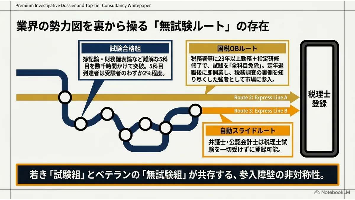 業界の勢力図を裏から操る「無試験ルート」の存在