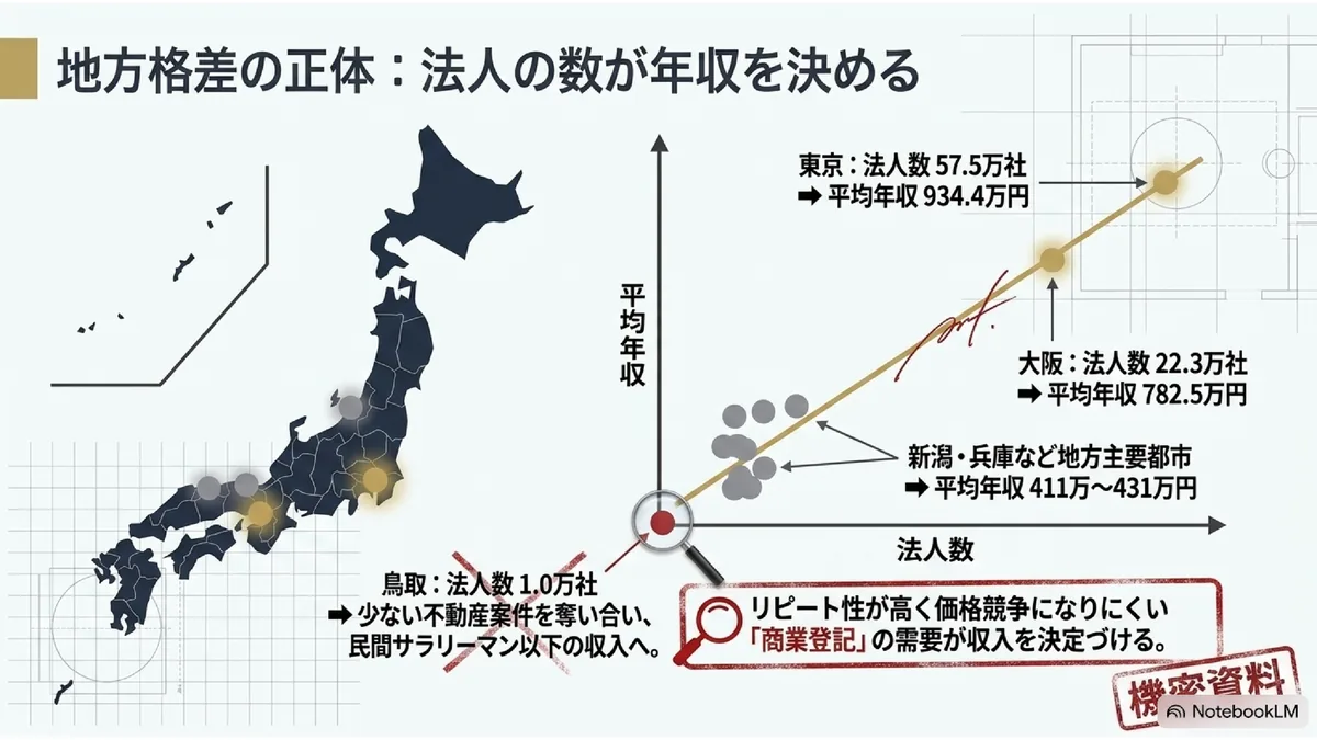 地方格差の正体：法人の数が年収を決める
