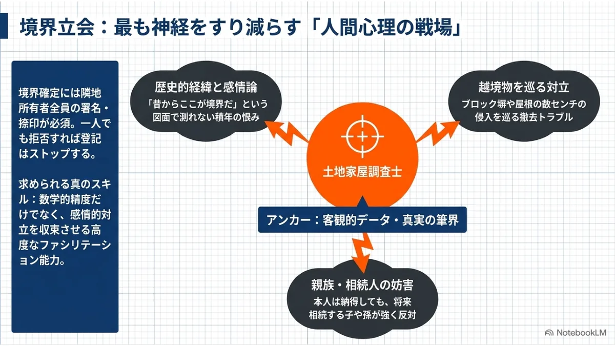 境界立会：最も神経をすり減らす「人間心理の戦場」