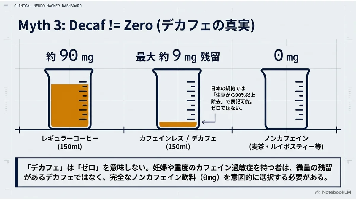 Myth 3: Decaf != Zero (デカフェの真実)