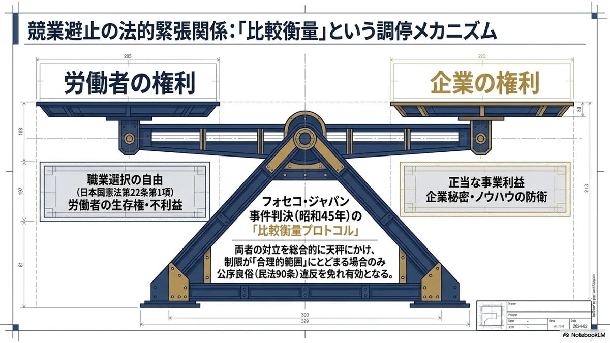 競業避止の法的緊張関係:「比較衡量」という調停メカニズム