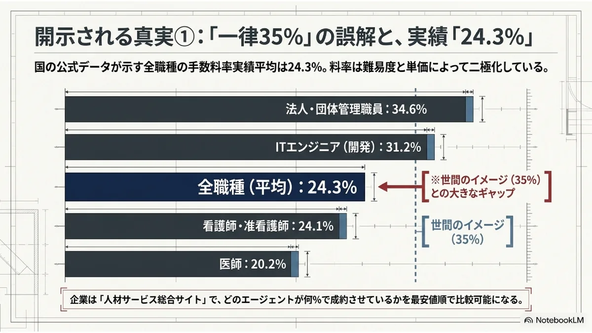 開示される真実①：「一律35%」の誤解と、実績「24.3%」