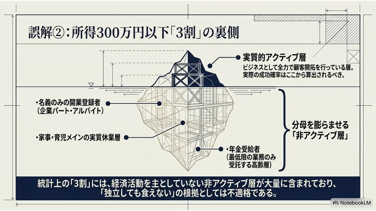 誤解②:所得300万円以下「3割」の裏側