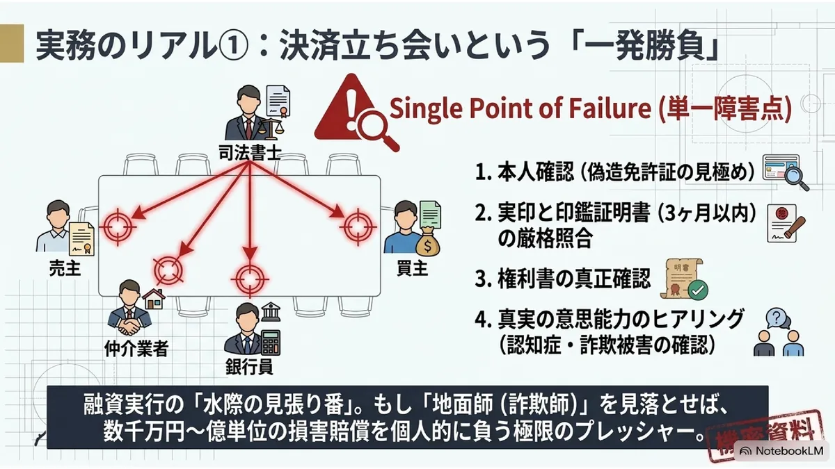実務のリアル①：決済立ち会いという「一発勝負」