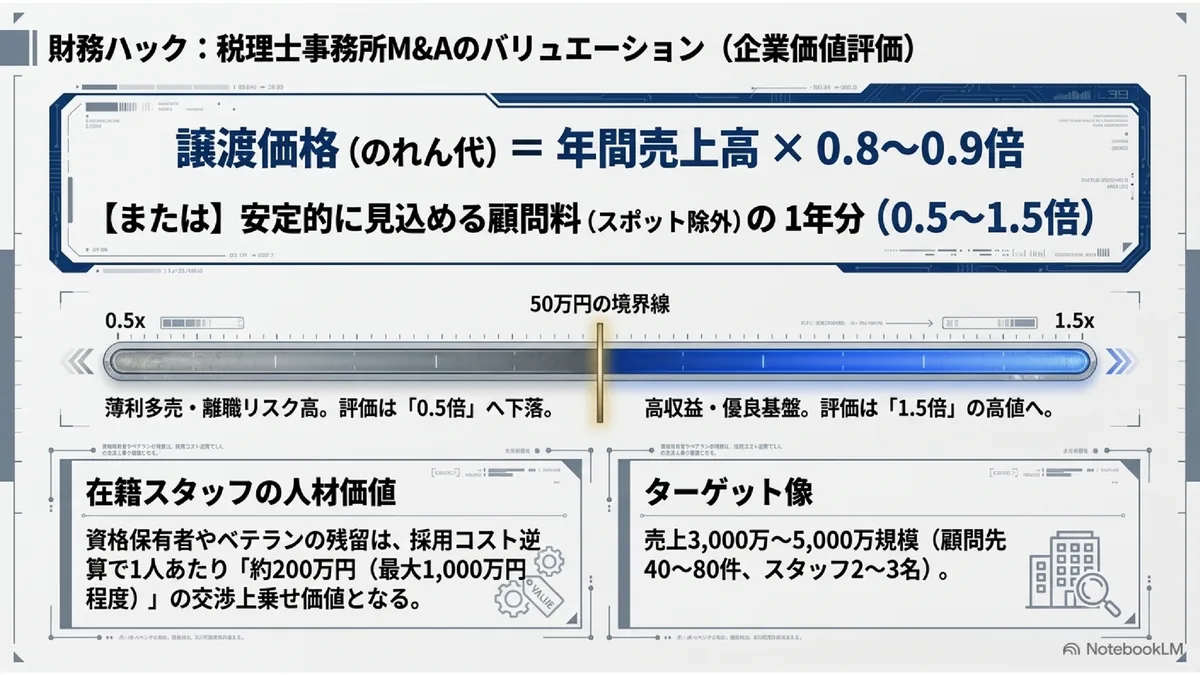 財務ハック:税理士事務所M&Aのバリュエーション(企業価値評価)