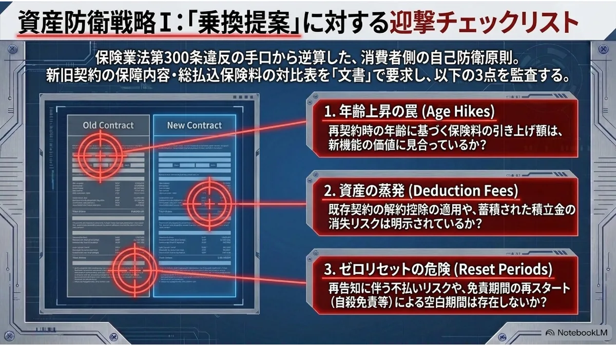 資産防衛戦略I:「乗換提案」に対する迎撃チェックリスト
