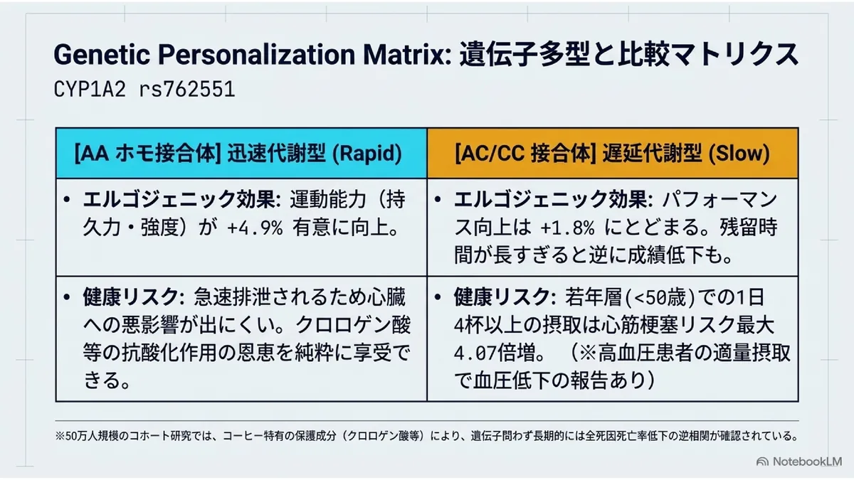 Genetic Personalization Matrix: 遺伝子多型と比較マトリクス